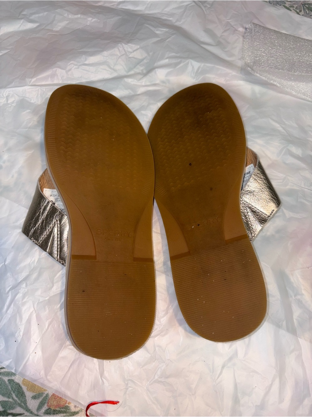 Sperry Top-Sider Seaport Leather Thong Sandal nautical anchor - Picture 6 of 9
